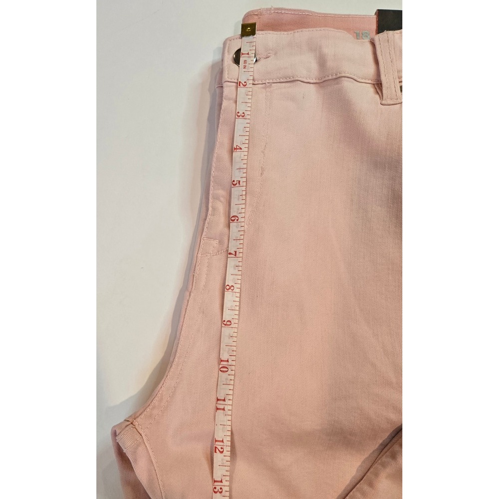 Avenue Women's Denim‎ Cropped Wide Leg Capri Jeans with Slits Pink Size 18 - Picture 7 of 13